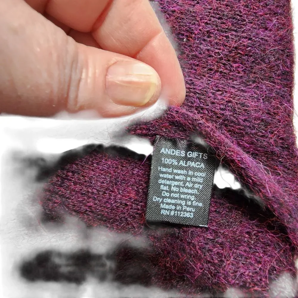 Purple Angora Infinity Scarf 10.5